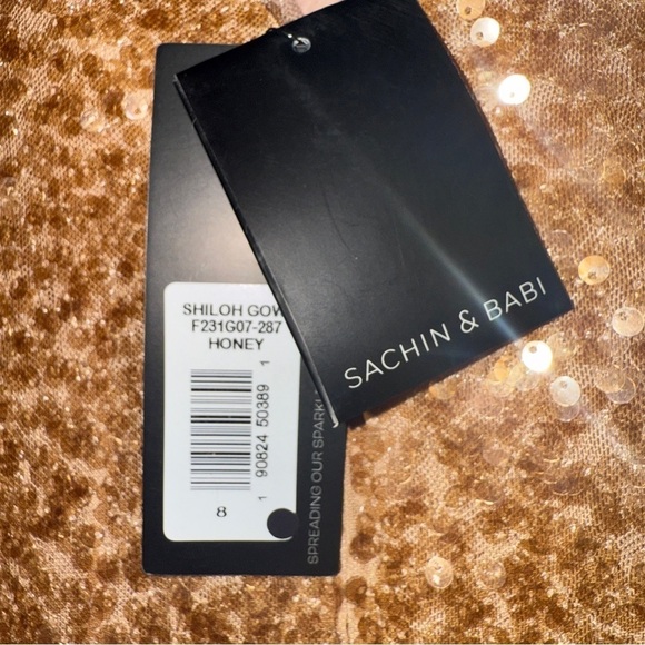 NWT | Sachin + Babi Honey Shiloh Sequin Gown Size 8 - Picture 12 of 15